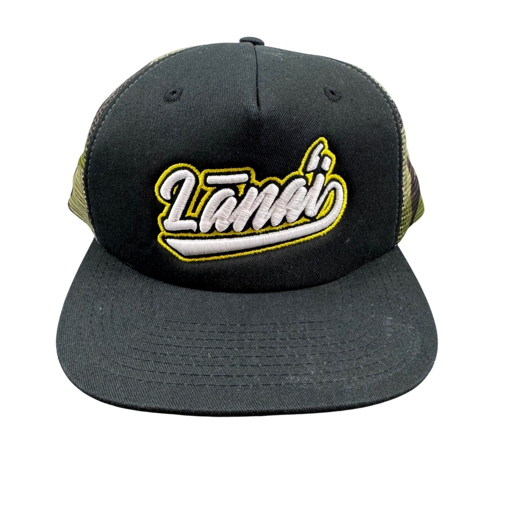 Double Portion Supply Lanai Trucker Hat Mens OSFA Black Camo Snapback Hawaii